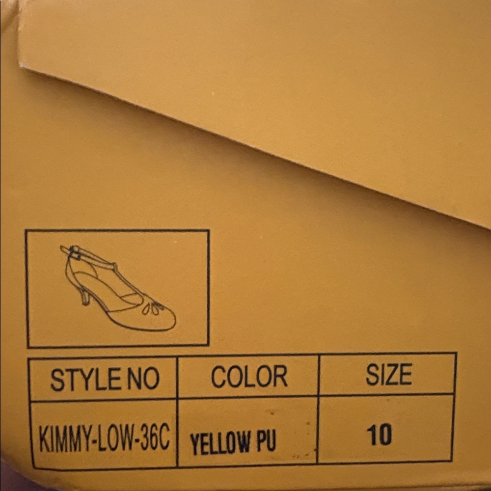 Chase+Chloe Women’s Retro Mary Jane Pumps lemon - T-Strap Low Heels-Size 10-New - Picture 7 of 10